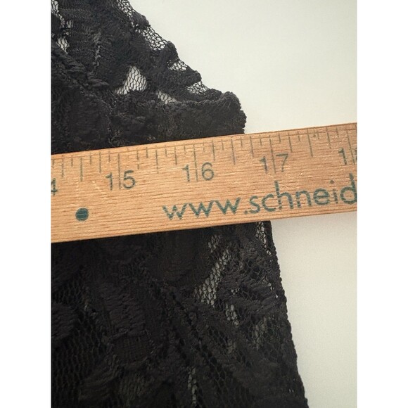 LuLaRoe Lace Open Front Duster Size S Black Cardigan Vest Rave Festival Witchy - Picture 11 of 14